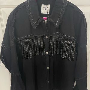 Zara Fringe Overshirt